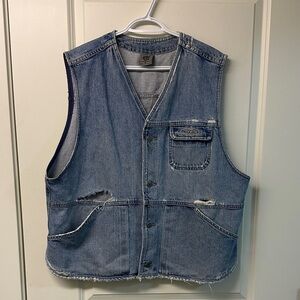 Vintage JNCO distressed/destroyed denim vest